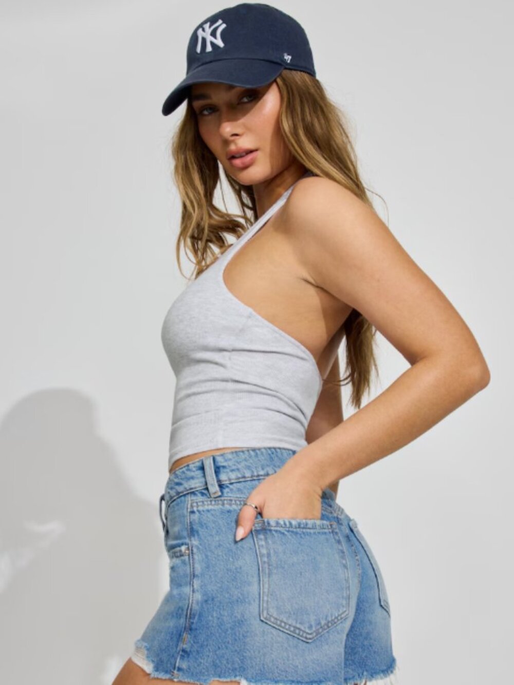 Garage Classic Cut-Off Mom Denim Shorts High Rise Distressed Blue Size M